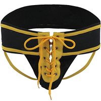 Siviki Creazy Mens Sexy Straps Briefs Sport Underwear Temptation Fun Jockstrap Underpants (S, Yellow)