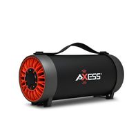 AXESS SPBT1056 Portable Bluetooth Speaker With Built-In Usb Support, Fm Radio, Line-In Function And Rechargeable Battery, Red