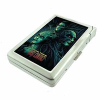 First Contact Em1 Hip Silver Cigarette Case With Built In Lighter 4.75" X 2.75" Id Holder Metal Wallet RFID Protection