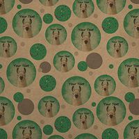 GRAPHICS & MORE Personalized Custom Hip Llama with Glasses 1 Line Premium Kraft Gift Wrap Wrapping Paper Roll