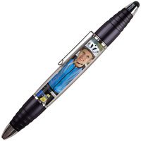 Black - PixStylus 2 in 1 Personalized Pen and Stylus Combo - DIY, Create your own custom stylus/pen - Just insert a photo or design your own insert at PersonalizeItYourself.com