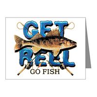 Note Card Get Reel Go Fish Fishing Fisherman