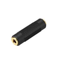 uxcell 3.5mm Female to Female Connector Splitter Adapter Coupler Black for Stereo Audio Video AV TV Cable Convert