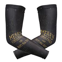 LEVEIS Deer Christmas Here Arm Sleeves UV Protection for Men Women Sunblock Protective Gloves Running Golf Cycling Driving Long Arm Cover 1 Pair