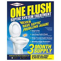 ONE FLUSH Septic Tank Treatment, 3 Month supply of dissolvable One Flush Live Bacteria/Enzymes Pacs. (Download our Free Calendar Reminder App)