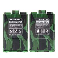 BAOFENG 2pcs 7.4V 1800mAh Li-ion Battery Walkie Talkie DM-5R UV-5R UV-5RE BF-F8HP UV-5R V2+ Plus UV-5RTP Series Two Way Radio (2, Camouflage)