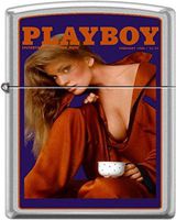 Zippo Playboy February 1986 Cover Satin Chrome Windproof Lighter