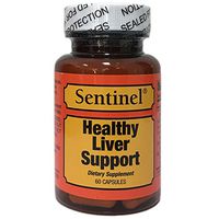 Sentinel Healthy Liver Supplement with Vitamin B1, B2, B3, B6, B5 and Milk Thistle Extract, Helps Support and Protect Liver Cells, Anti-Inflammatory, Made in USA, 60 Capsules