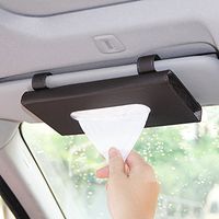 Emma Home Tissue Box Leather Car Paper Towel Box Hanging Sunroof Car Towel Box Sun Visor Pumping Cartons Automotive Interiors Supplies (Color : Brown)