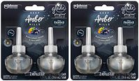 Glade Plugins Scented Oil Refills - Limited Edition - Deep Amber Hills - 2 Count Oil Refills Per Package - Pack of 2 Packages