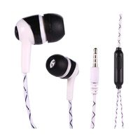 Queind 3.5mm in Ear Stereo Luminous Headphone Earbuds Music Earphone with Mic Earbud Headphones