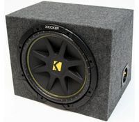 ASC Package Single 12" Kicker Sub Box Sealed Rearfire Subwoofer Enclosure C12 Comp 300 Watts Peak