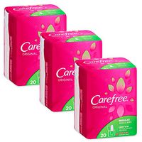 CAREFREE Original Regular To-Go Pantiliners, Fresh Scent 20 ea (3 pack )