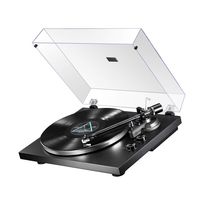 MUIFA Bluetooth Output Turntable, Belt Driven Hi-Fi Wireless Stereo Record Player w/ MM Cartridge, Built-in Preamp, Convert Vinyl to Digital, 33-1/3 and 45 RPM