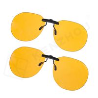 Blue Light Filter Clip-on Computer Reading Glasses UV Blue light Anti Eye Strain Unisex Anti Blue 2 Pack (Round/Yellow)