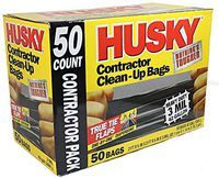 Husky 42 Gallon Contractor Clean-Up 3-Mil Trash Bags (50-Count) (3-Pack)