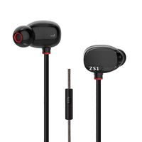 YouVogue ZS1 IEM Sports Headphones with Dual Drivers, Extra Bass and Wide Sound Field, Mic Edition