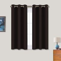 NICETOWN Blackout Curtain Panels for Bedroom Window, Triple Weave Microfiber Energy Saving Thermal Insulated Solid Grommet Blackout Draperies and Drapes(One Pair, 34 inches by 45 inches, Toffee Brown)