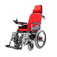 Xiao Jian Electric Wheelchair, Wheelchair for The Elderly, Four-Wheeled Wheelchair, Folding and Reclining, Load 100kg, EPBS Brake System Wheelchair (Color : B)