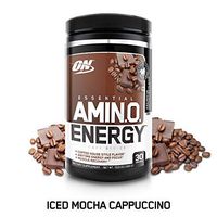 OPTIMUM NUTRITION ESSENTIAL AMINO ENERGY, Iced Mocha Cappuccino, Keto Friendly BCAAs, Preworkout and Essential Amino Acids with Green Tea and Green Coffee Extract, 30 Servings