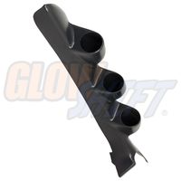 GlowShift Black Triple Pillar Gauge Pod for 2006-2012 Mitsubishi Eclipse - ABS Plastic - Mounts (3) 2-1/16" (52mm) Gauges to Vehicle's A-Pillar