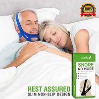 CPAP Bi-PAP VPAP BPAP TMJ Chin Strap Anti Snoring Chin Strap for Men and for Women - Snore No More by Vivélle, Slim Non-Slip, Adjustable, Premium Snore Stopper Device That Helps You Day and Night