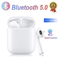 Bluetooth 5.0 Wireless Earbuds [24-Hour Charging Box] IPX5 Waterproof TWS Wireless Headset in-Ear Built-in Mic binaural Call 3D Stereo Noise Reduction, foAndroid Bluetooth Headset-NV