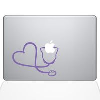 The Decal Guru Heart Doctor Decal Vinyl Sticker, 13" MacBook Pro (2015 & Older Models), Lavender (1417-MAC-13P-LAV)