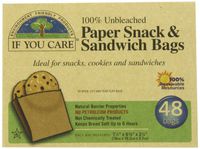 IF YOU CARE 100% Unbleached Paper Sandwich AND Snack Bags, 48-Count Packages (Pack of 6)