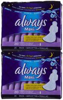 Always Overnight Extra Heavy Flow w/ Wings - 20 ct - 2 pk