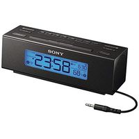 Sony All in One AM/FM Dual Alarm Clock Radio with Soothing Nature Sounds & Large Easy to Read Backlit LCD Display