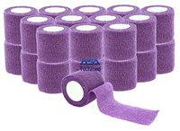 24 - Pack, 2” x 5 Yards, Self-Adherent Cohesive Tape, Strong Sports Tape for Wrist, Ankle Sprains & Swelling, Self-Adhesive Bandage Rolls (Magenta)