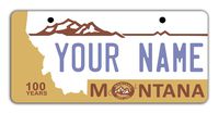 BleuReign Personalize Your Own Montana State Bicycle Bike Stroller Children's Toy Car 3"x6" License Plate Tag