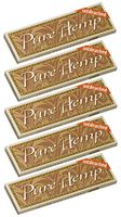 5 Pack Pure Hemp Unbleached Single Wide Cigarette Rolling Paper 250 Leaves