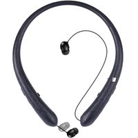 Bluetooth Headset, Wireless Earbuds Retractable Stereo Neckband Headphones with Mic by Mikicat (12 Hours Play Time, Noise Canceling, Black)