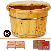 Tub，Foot Bath Tub，Cedar Wood Thicken Environmental Protection Foot Bath Barrel,Household Insulation Wooden Barrel,Steamed Foot Artifact (Size : B)