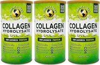 Great Lakes Gelatin, Collagen Hydrolysate, Unflavored Beef Protein, Kosher, 16 Oz Cans (Pack of 3)