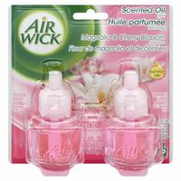 Air Wick Scented Oil Twin Refill, Calming Magnolia & Cherry Blossom 0.67 oz,Contains two refills(2 pk)