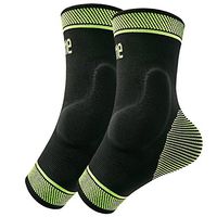Protle Adjustable Foot Socks, Ankle Brace Compression Support Sleeve with Silicone Gel, Arch Support - Boosts Recovery from Joint Pain, Sprain, Plantar Fasciitis (Pair, Large)