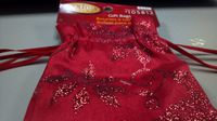Holiday Living Gift Bags Red Cloth Approx Six Inches