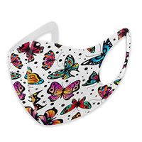 Mouth Masks for Dust Protection Anti Face Mask Washable Earloop Mask Blue Butterfly