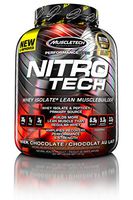 NitroTech Protein Powder Plus Creatine Monohydrate Muscle Builder, 100% Whey Protein with Whey Isolate, Milk Chocolate, 40 Servings (4lbs)
