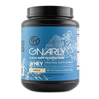 Gnarly Nutrition, Whey Protein Derived from Non-rBGH New Zealand Grass-Fed Cows for Muscle Synthesis, Vanilla, 32 Oz (20 Servings)