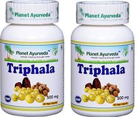 Triphala - 2 Bottles (Each 60 Capsules, 500mg) - Ayurvedic Remedy by Planet Ayurveda (in USA)