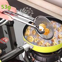 BIRD WORKS 1PC Handheld Colander Cooking Tools Fried Food Filter Oil Drain Clip Stainless Steel Mesh Spoon Fried Food Net Kitchen Gadgets: 1 PC
