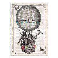 Punch Studio Collection Decorative 3.5x5 in Pouch Note Cards (Distinguished Animals)