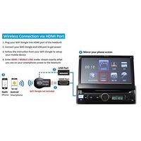 TUVVA KSN7812 1 DIN Mechless Car Auduio with 7" Touch Screen, MHL Mobile Connectivity, Bluetooth/USB/SD/AV IN/MP3/MP4/AM/FM Receiver (No CD/DVD player)