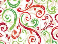 Holiday Modern - Christmas Swirl 18"x417' Gift Wrap Half Ream Roll (1 roll) - Wraps -X5503H18