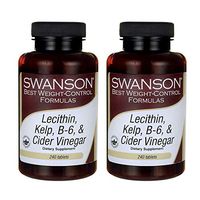 Swanson Lecithin Kelp B-6 & Cider Vinegar 240 Tabs (2 Pack)