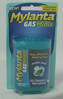 Mylanta Gas Mini Chewable Tablets, Arctic Mint 50 Count (5 Pack)